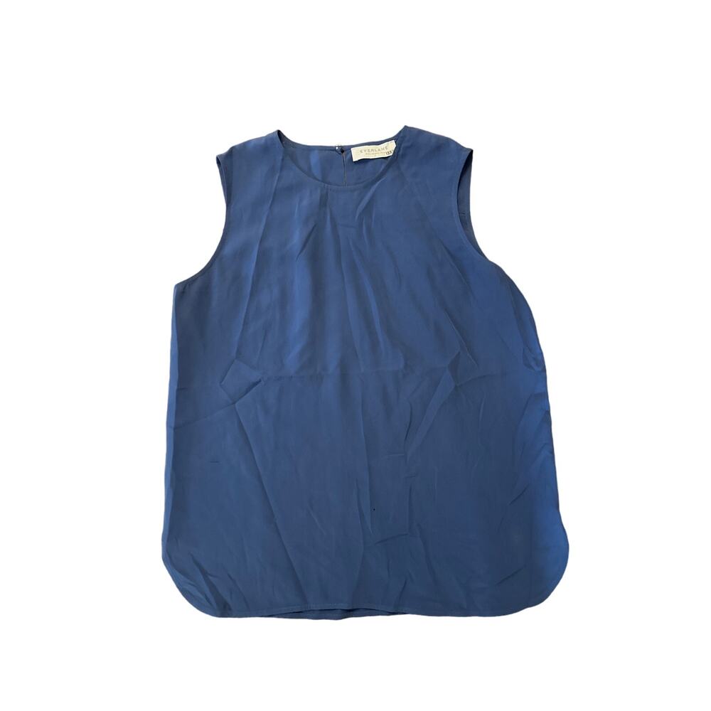 Everlane Blue Sleeveless Blouse